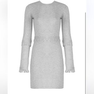 Finders Keepers Frankie Grey Fringe Sweater Dress